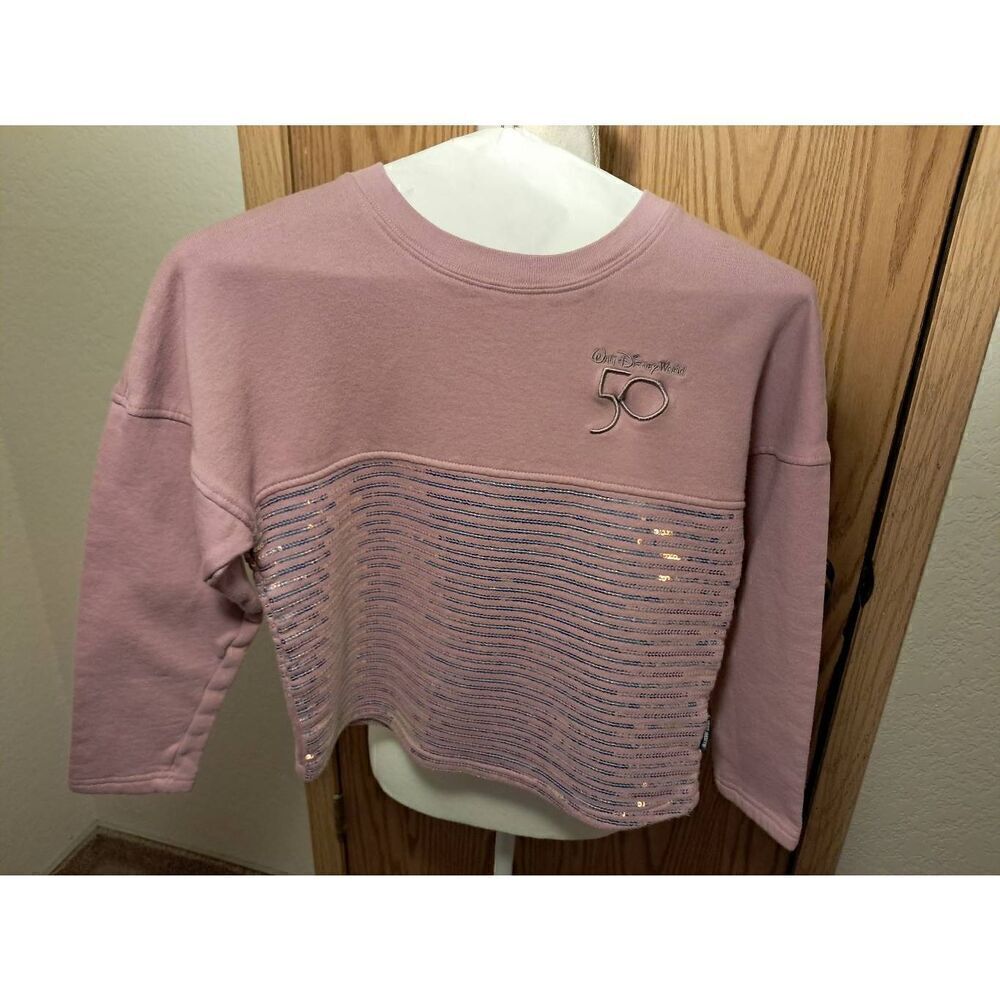 Walt Disney World 50th Anniversary Sequined Spirit Top Size L/G 11/12 Junior